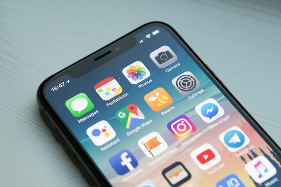 Person using a smartphone